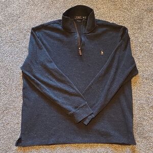 Ralph Lauren Charcoal Quarter-Zip Sweater